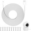 Kryolithm Cavo USB-C da 10 m e 66 W, prolunga di alimentazione a ricarica rapida compatibile con telecamere di sicurezza Mi e altre marche, PVC resistente, facile installazione con 20 morsetti