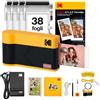 KODAK Mini 2 Era 4PASS Stampante Fotografica Portatile (5.3x8.6cm) (Stampante Fotografica Portatile + 8 Fogli inclusi + Pacchetto accessori e 30 Fogli, Giallo)