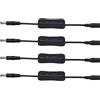 PNGKNYOCN Cavo di prolunga CC 5,5 x 2,5 mm CC/corrente continua Cavo interruttore ON/OFF da spina a presa, per telecamera di sorveglianza CCTV LED (confezione da 4)