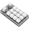 Bewinner Tastiera Meccanica Mini Tastiera a 12 Tasti, Tastiera Programmabile Fai-da-te Multifunzione RGB, Meccanica Macro a Una Mano con Manopola di Regolazione per Laboratorio di Gioco in Ufficio(Bianco)