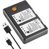DSTE 2PCS EN-EL5 ENEL5 (1700mAh/3.7V) Batteria Caricatore Compatibile per Nikon Coolpix P510 P520 P530 P5100 P6000 S10 P3 P4 P80 P90 P100 P500