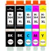 Amaprint 5 XL cartucce compatibili con HP 364 XL adatte per DeskJet 3070a 3520 3521 3522 3524 OfficeJet 4610 4620 4622 PhotoSmart 5510 5514 5515 5520 5522 5524 6510 6520 6525 B109a B209a B110a e altri