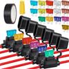Ysimple 6Pcs Portafusibili 12AWG(2)+16AWG(4), Portafusibili ATC/ATO Impermeabile con 15Pcs Fusibili 3A/5A/7.5A/10A/15A/20A/25A/30/35A/40A, Porta Fusibili 12 Volt In-Line, per Auto/Camion/Moto/Barca