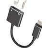 Kefiany Adattatore Lightning A Jack 3.5mm Auricolare E Caricabatterie (2in1)connettore auricolari Per Apple Per IPhone 14 Per IPad Air Presa Audio Splitter Cavo Telefono Auto Musica Accessori