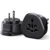 UGREEN Aadattatore Universale da Viaggio UK US EU a Tipo B Nero (US) | Type A B C G I, Portatile, Adattatore da Presa per Regno Unito USA Canada Cina Australia Italia Svizzera Spina Mondiale