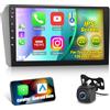 ETLFUCyber [2+64GB] Android Autoradio per Toyota Avensis T25 2002-2008, Autoradio Touchscreen da 9 pollici con Wirelss Carplay e Android Auto, WiFi, GPS, Radio FM RDS, Telecamera di Retromarcia