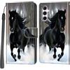 Haninsuze Cover per Samsung Galaxy A55 5G, Custodia Interno TPU Antiurto Portafoglio con Disegni [schede Fessura] [Supporto Stand] Cover Libro in PU Pelle (Cavallo)