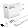 Quvxzy 45W Caricabatterie Rapido con Cavo USB C 1.5M per Xiaomi, per Redmi Note 14, Note 14 5G, 14 Pro, 13, 12S, 12, per Xiaomi Pad 6, 5, POCO Pad M6, Mi 10T Pro Lite