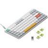 nuphy Air75 v2 QMK/VIA Tastiera Meccanica, 75% Tastiera wireless a basso profilo, Bluetooth 5.1, 2.4GHz e connessione cablata, compatibile con sistemi Windows e Mac - Ionic White Switch Aloe
