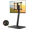 Perlegear Supporto TV da Terra Mobile con Ruote Nascoste, Carrello Inclinabile e Girevole per Schermi 30-70 Pollici fino a 40 kg, VESA 400x400 mm