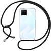 ISOI La Custodia Trasparente per Cellulare per Vivo Y21/Vivo Y21s/Vivo Y33s con Cordino può Essere trasportata Casualmente Come Una Borsetta o Una Tracolla Quando esci - Nero