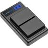 CS COOLSHOW CoolSHOW EN-EL9 - Batteria di ricambio con LED intelligenza USB ENEL9A, caricatore per fotocamere Nikon D3000 D5000 D40 D40 D40 X D60 Digital SLR