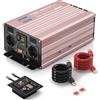 XWJNE Inverter 12V 220V Onda Sinusoidale Pura 1000W, Inverter Onda Pura con 2 Prese EU E 1 Porta USB-A, Schermo LCD e Telecomando, Trasformatore per Camion, Roulotte, Camper