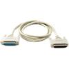 System-S D Sub Null Modem Cavo 150 cm 25 Pin Maschio a Femmina RS530 DB25 Adattatore Grigio