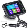 Hikity Adattatore per Autoradio DAB/DAB+, Display LCD Colorato da 2,4 Pollici, Trasmettitore FM+Trasmettitore DAB, AUX in/out, TF Card, Caricabatterie da Auto