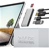 Rytaki Pro Surface Pro 8 USB C Hub Adattatore con 4K HDMI, USB-C Thunderbolt 4 (Display+PD Charging+Data), USB 3.0, USB 2.0, TF Card Slot, Docking Station Dual Monitor(HDMI+USB C) per Surface Pro 8