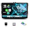 SIXWIN 8 Core 6+128G Android 15 Autoradio per VW Golf 5 6 Touran Polo Touran con CarPlay/Android Auto/DSP,9 Pollici HD Navigatore GPS WiFi Bluetooth 5.0 USB FM RDS Radio Mirror Link +32EQ