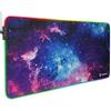 ENHANCE XXXL LED Tappetino da Scrivania - Mouse Pad Illuminato 3XL Grande (123x60 cm) con Superficie Liscia per Tracciamento e Base in Gomma Antiscivolo - Galassia