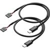 PNGKNYOCN Cavo di intestazione per scheda madre USB-C tipo C a USB, spina USB-C a 5 pin femmina 0,1/2,54 mm, cavo Pitch 50 cm/1,64 FT (confezione da 2)