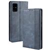 Dedux Portafoglio Custodia Cover Compatibile con Samsung Galaxy A51, Cover per Biglietti da Visita in Pelle Retro con Chiusura Magnetica Premium Pu Flip, Blu