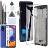 RongZy LCD Display per 6.4 Samsung Galaxy A31 A315F A315G Schermo LCD Touch Screen Assemblea Sostituzione di Vetro Digitalizzatore con Strumenti(Nero con Cornice)