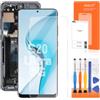 AGCUT Schermo LCD OLED per Samsung S20 Ultra 5G LCD Display per Galaxy S20 Ultra 5G SM-G988B SM-G988U Touch Screen Replacement Digitizer Assembly Riparazione Kit (Nero con Telaio)