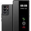 Fciaeytou - Cover trasparente per Samsung S21 Ultra 360° Full Body Antiurto Cover 5G / 6.8 (Nero)