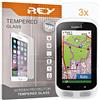REY [Set di 3] Vetro Temperato per Garmin Edge 1000, Pellicola proteggi schermo di alta qualità