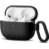 ORNARTO Cover per AirPods Pro 2 in Pelle,Antiurto,Nero
