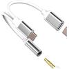 WASRUYI adattatore cuffie per iphone 16(2in1)USB C a 3.5mm aux audio cavo Adapter per Apple auricolari microfono tipo c ricarica sdoppiatore compatibile per Samsung dongle accessori headphone per ipad WASRUYI