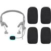 SOULWIT 4 pezzi Schiuma Microfono Pop Filter per Bose ProFlight Serie 1/2 Aviation Cuffie, Protezione Copertura in Spugna Mic Parabrezza - Nero