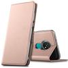 Verco case per Nokia 7.2 Cover, Custodia a Libro Pelle PU per Nokia 7.2 Booklet Protettiva [magnetica integrata], Rosa