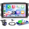 VECHTEL 4G+64G Autoradio Android 15 per Mercedes Benz Smart Fortwo 2005-2010, 9 HD Schermo Tactile Stereo Auto co Carplay Android Auto senza Fili GPS Wi-Fi USB Bluetooth 5.0 Radio FM RDS Retrocamera