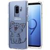 Verco Cover per Samsung Galaxy S9+, Custodia Morbida Silicone per Galaxy S9 Plus Cover con Motivo, gatto