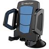 N NEWTOP Supporto ST04 Universale Parabrezza Cruscotto Ventosa Vetro Forte Regolabile con Rotazione a 360 Gradi da Caravan Furgone Camion Auto Cellulare Smartphone Telefono (Nero+Azzurro)