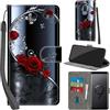 Haninsuze Cover per Samsung Galaxy S9 Plus Custodia Cover Pelle Libro Portafoglio con Porta Carte Magnetica Protezione Antiurto Cuoio Flip Case Custodia Cover per Samsung S9 Plus, farfalla rosa