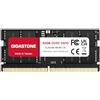 Gigastone 【DDR5 RAM Solo Notebook】GIGASTONE 32GB DDR5 5600MHz PC5-44800 CL 46-46-46-90 1.1V SODIMM 262 pin Non bufferizzata, Non ECC, Memoria ad alte prestazioni per notebook