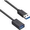 iYueMps Cavo prolunga USB 3.0, cavo prolunga USB A maschio a femmina, compatibile per PC, stampanti, scanner, fotocamera, disco USB, tastiera, nero (0,5 m)