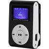 VGEBY Set lettore MP3, lettore musicale portatile con clip posteriore, lettore musicale MP3, clip posteriore sportiva, schermo LCD, supporto MP3, scheda di memoria (nero)