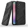 ESTH® Custodia per Samsung Galaxy A55 5G con Supporto [Compatibile con Supporto Magnetico per Auto] Cover Paraurti PC + TPU, Nero