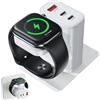 NIFBANG Caricatore rapido 4 in 1 per Apple Watch, 40 W, USB C, iPhone PD, per Apple Watch 10/9/8/7/6/Ultra/SE, USB-C Fast Charger per iPhone 17/16/15 Pro Max, iPad, Airpods stazione di ricarica (bianco)