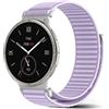 SeGinn Cinturino Smartwatch in Nylon Traspirante con Magic Tape, per Amazfit Active 2/2 Square e Orologi 20 mm, Regolabile Morbido per Uomo Donna, Cinturino Sostitutivo-Giacinto