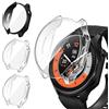 iVoler 3 Pezzi HD Clear Cover con Pellicola Protettiva per Oppo Watch X/OnePlus Watch 2, Copertura Completa Custodia Anti-Graffio Ultra Sottile Morbida TPU Case, 2 Trasparente + 1 Nero