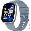 PTHTECHUS Smartwatch per Bambini con Risposta Chiamate, IP67 Orologio Smartwatch Bambini con Sonno, Gioco, 37 Modalità Sportivo, Smart Watch per Ragazzi Ragazze Adolescenti 6-16 (2D-SPEU-S60K-Silver)