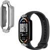 kwmobile Set da 2 Protezione Bordo Orologio Compatibile con Xiaomi Mi Band 10 / Mi Band 9/8 Smartwatch - Rivestimento Glitterato nero/argento