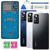 Eonpam Scocca Vetro Posteriore per Xiaomi Redmi Note 11 PRO 5G Coperchio Copribatteria Sostituzione con Vetro Fotocamera + Kit di Ricambio (Nero)