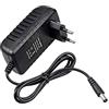 LEDLUX Alimentazione universale, trasformatore 12 V, caricatore da parete con presa UE, uscita jack 5,5 mmX2,1 mm, per telecamera di videosorveglianza, striscia LED, disco rigido (30 W 12 V 2,5 A)