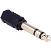 REY Adattatore Stereo jack femmina da 3,5 mm a maschio da 6,35 mm, dorato