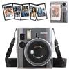 HIYQIN Custodia trasparente per fotocamera Fujifilm Instax Mini 41, custodia rigida in PC per Fuji Mini 41 con tracolla e confezione da 5 cornici magnetiche per foto da 2x3