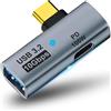 DUOBAGMA Adattatore 2 in 1 USB C a USB 3.2 OTG con ricarica PD 100 W, adattatore OTG USB 10 Gbps, per laptop/tablet/telefono, fotocamera, disco U, tastiera, mouse per collegare